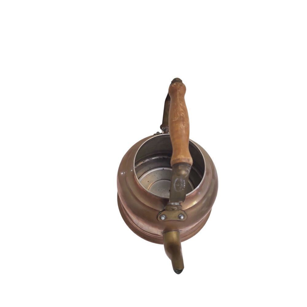 Centuria Baumlin Copper And Brass Wood Handles Water Kettel Made in France - Picture 9 of 12
